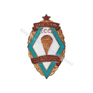 Призовой знак Всесоюзного первенства ДОСААФ Абсолютный чемпион Призовой знак Всесоюзного первенства ДОСААФ Абсолютный чемпион