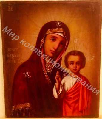 Икона Казанской Божией Матери, рубеж 19 20 века, Питер Икона Казанской Божией Матери, рубеж 19 20 века, Питер