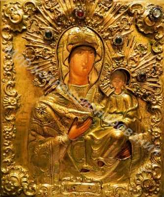 Икона Одигитрия Смоленская.На золоте. Икона Одигитрия Смоленская.На золоте.