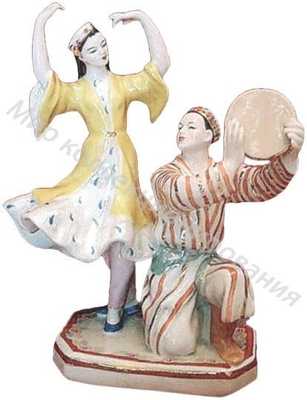 Статуэтка Танцующие таджики Дулево Статуэтка Танцующие таджики Дулево