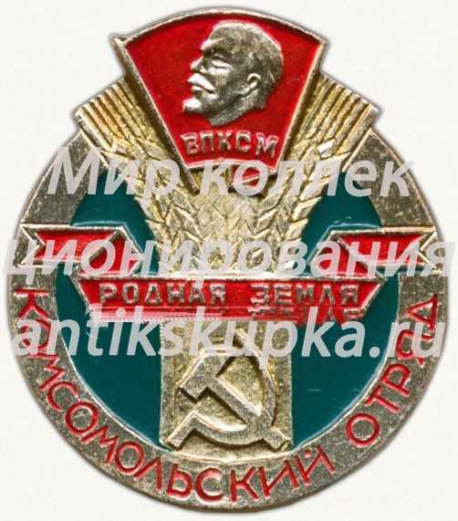 Знак «Комсомольский отряд «Родная земля». ВЛКСМ» Знак «Комсомольский отряд «Родная земля». ВЛКСМ»