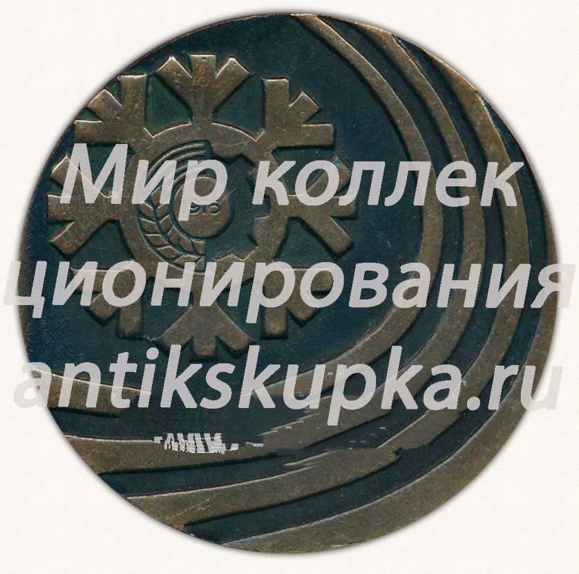 Настольная медаль «VIII Зимняя спартакиада профсоюзов СССР. 1975» Настольная медаль «VIII Зимняя спартакиада профсоюзов СССР. 1975»