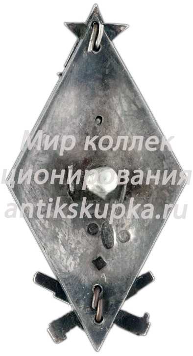 Знак для окончивших Первые советские артиллерийские Петроградские командные курсы РККА, 2-й выпуск 2 Знак для окончивших Первые советские артиллерийские Петроградские командные курсы РККА, 2-й выпуск 2