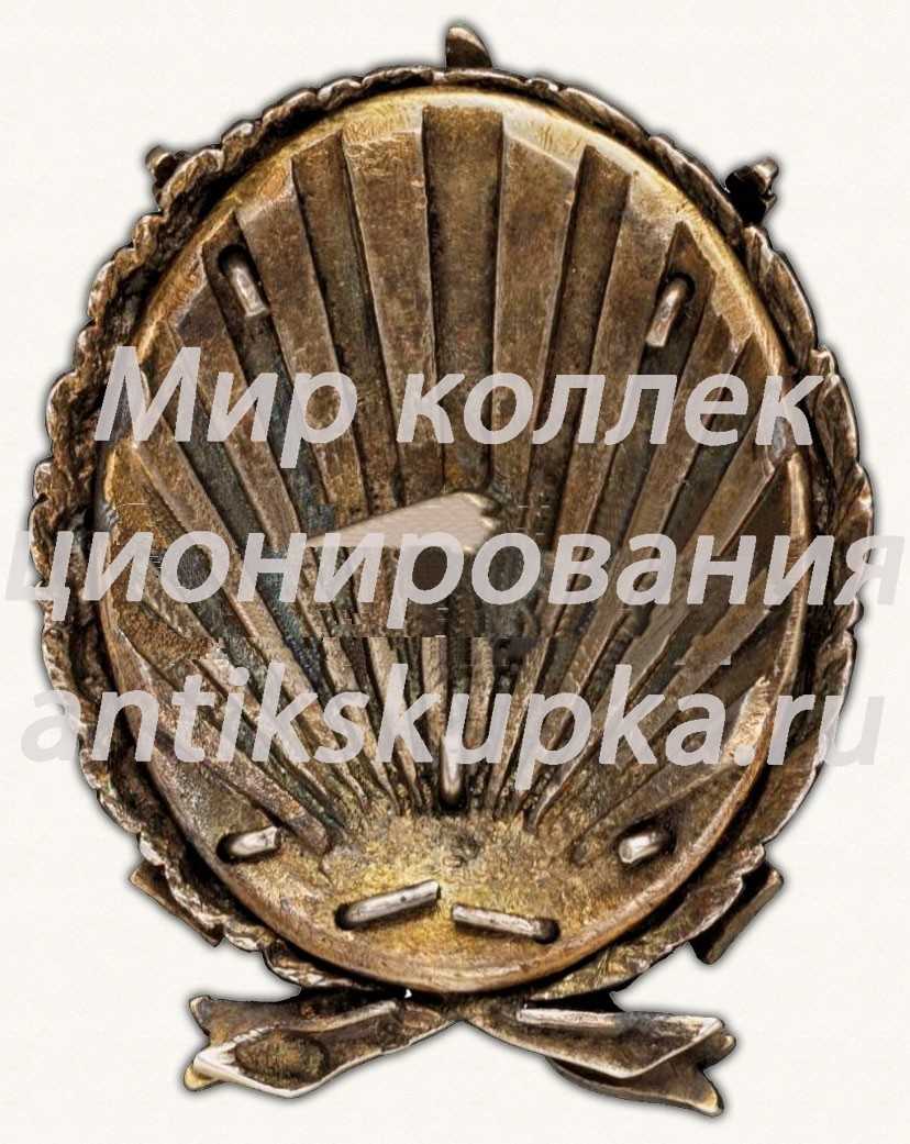 Знак для окончивших Первые советские пехотные Петроградские командные курсы РККА Знак для окончивших Первые советские пехотные Петроградские командные курсы РККА