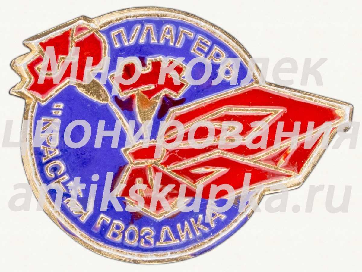 Знак «Пионерский лагерь «Красная гвоздика»» Знак «Пионерский лагерь «Красная гвоздика»»
