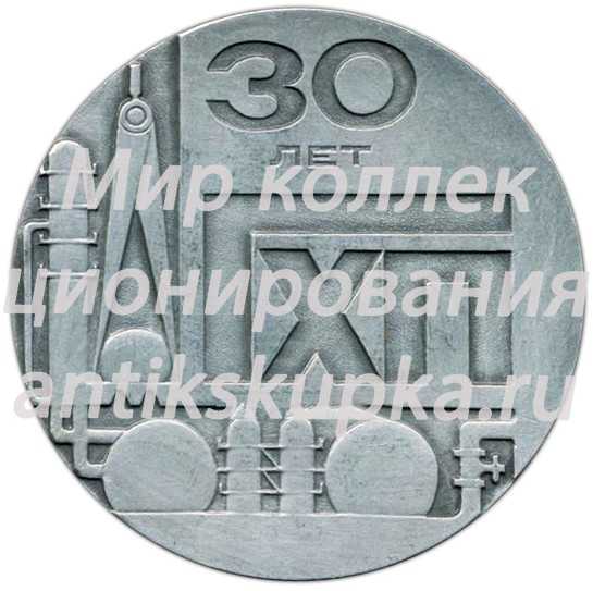 Настольная медаль «30 лет Госхимпроект (Государственный союзный проектный институт)» Настольная медаль «30 лет Госхимпроект (Государственный союзный проектный институт)»