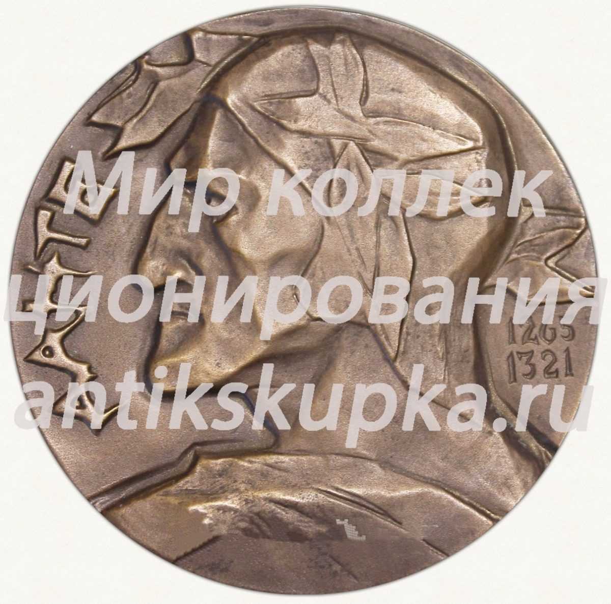 Настольная медаль «700 лет со дня рождения Данте Алигьери, Москва 1965» Настольная медаль «700 лет со дня рождения Данте Алигьери, Москва 1965»