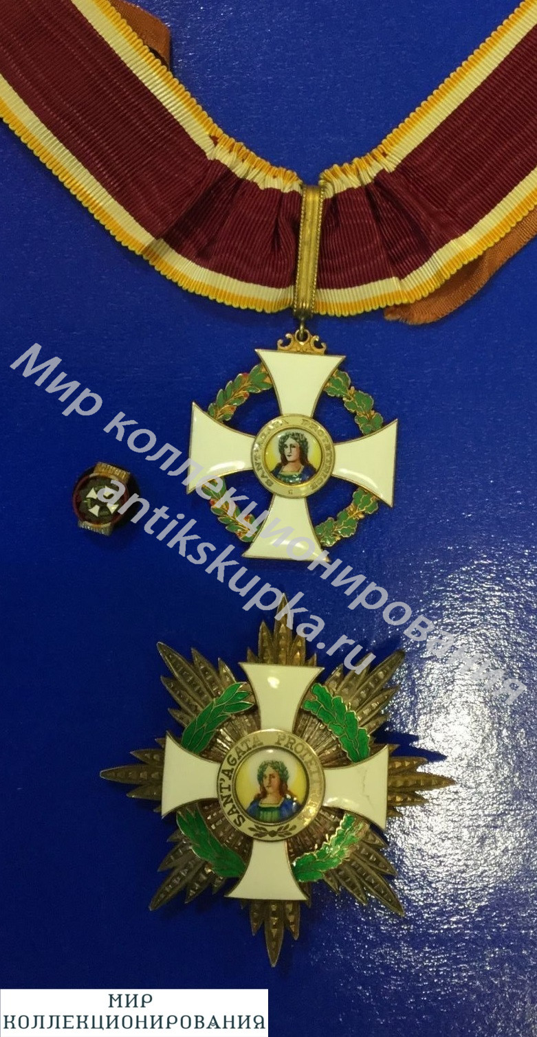 Орден Святой Агаты (Агафьи) Сан-Марино 1923-1946 Орден Святой Агаты (Агафьи) Сан-Марино 1923-1946