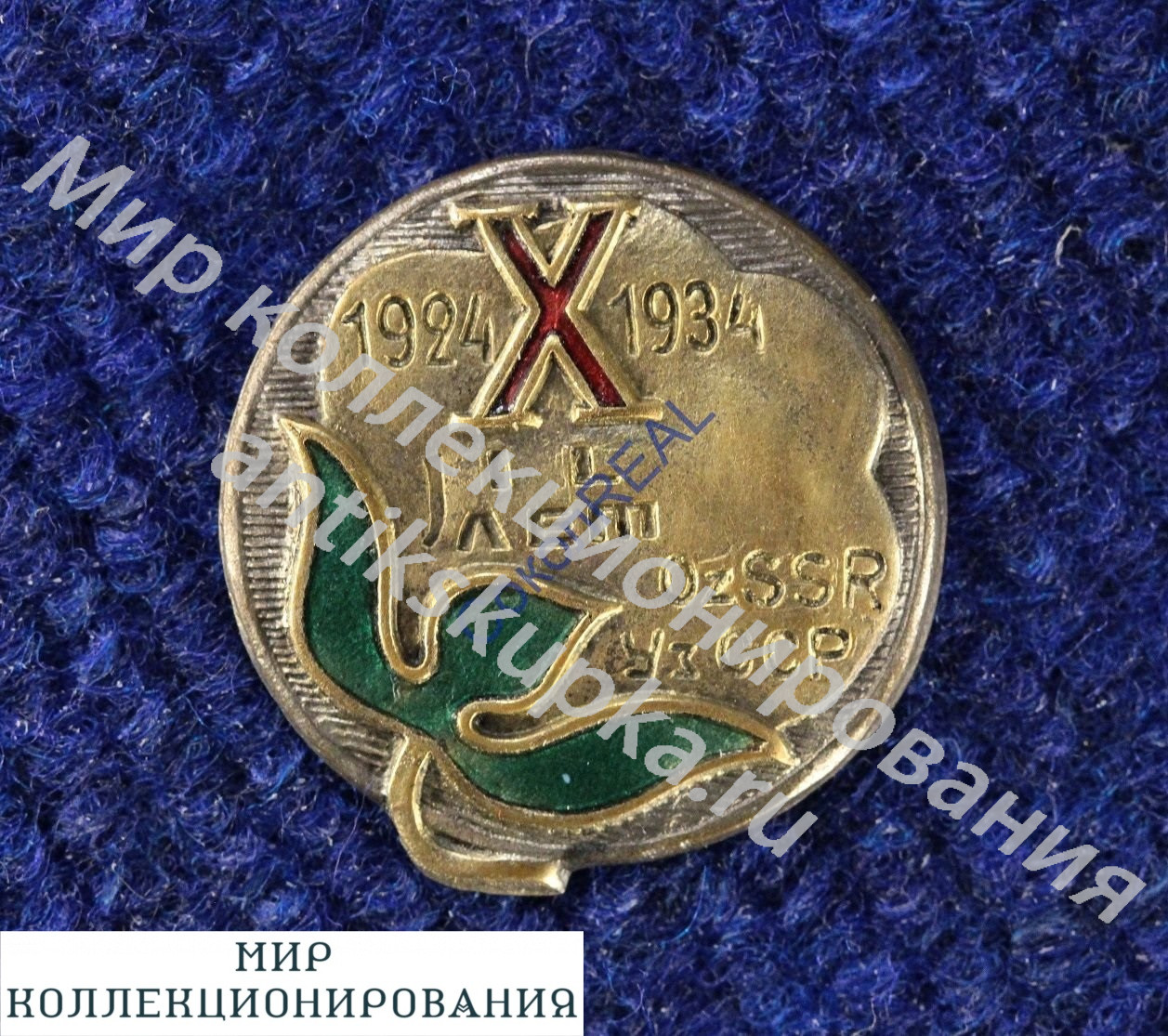 Знак X лет 10-летие Узбекской ССР. УзССР 1934 Знак X лет 10-летие Узбекской ССР. УзССР 1934