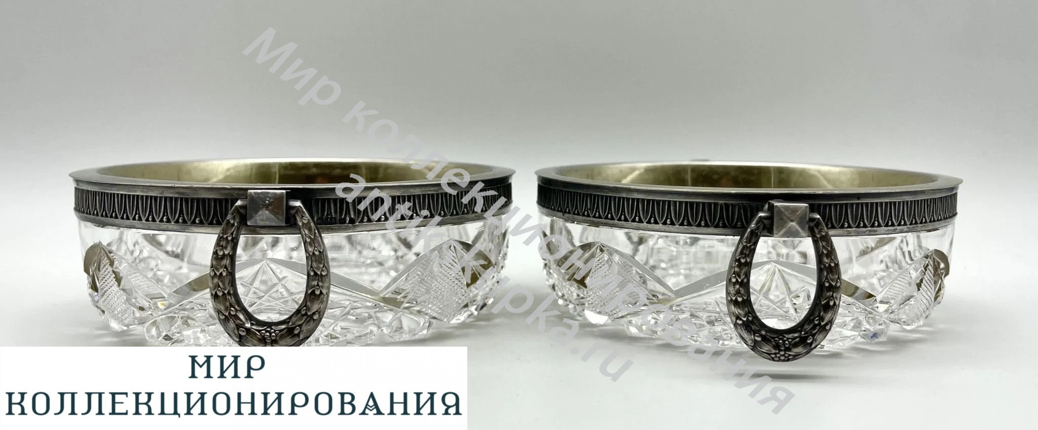 Парные икорницы. серебро 84 проба. 15 артель. Парные икорницы. серебро 84 проба. 15 артель.