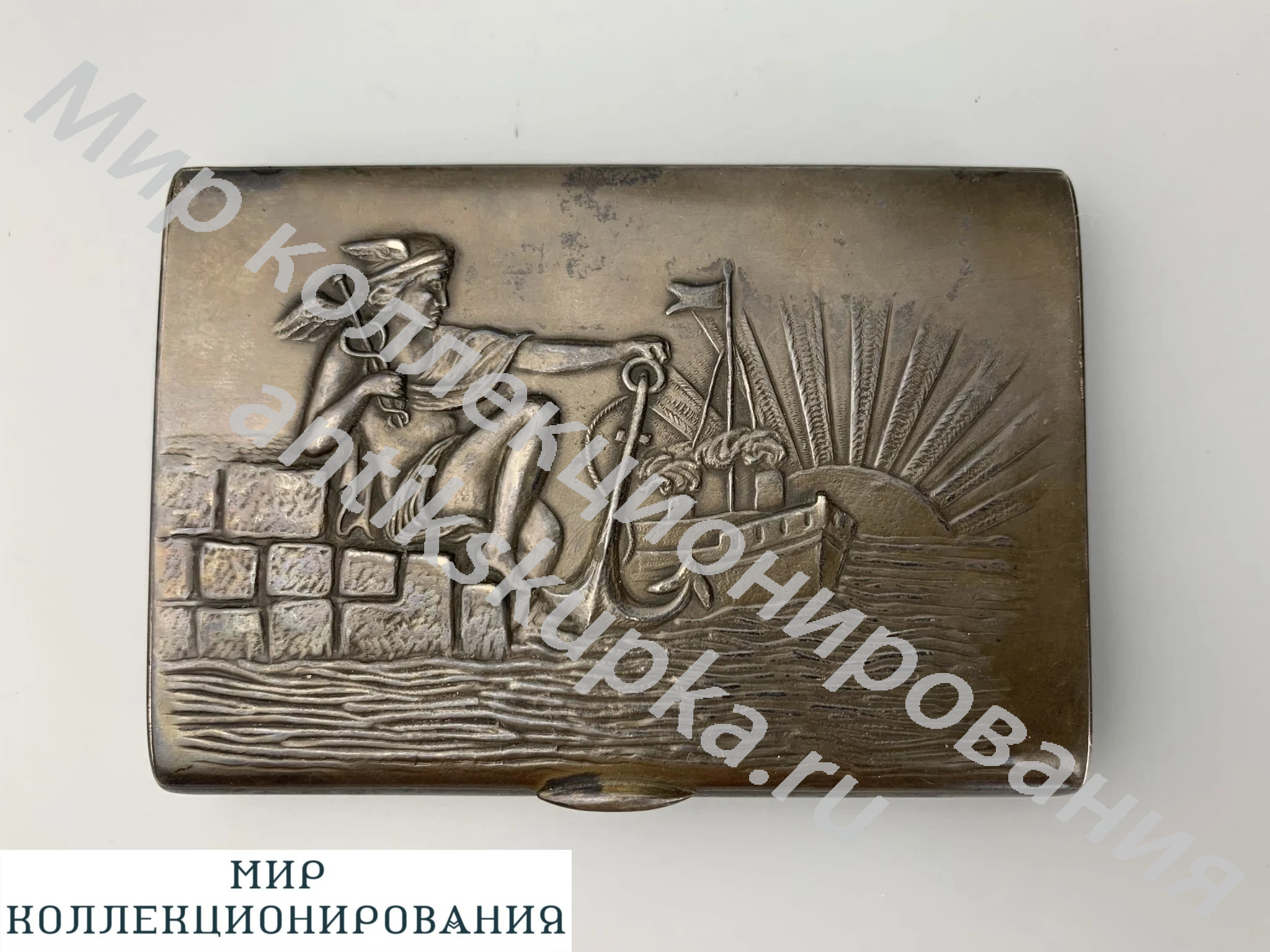 Портсигар меркурий 11х8см, серебро 84 Портсигар меркурий 11х8см, серебро 84