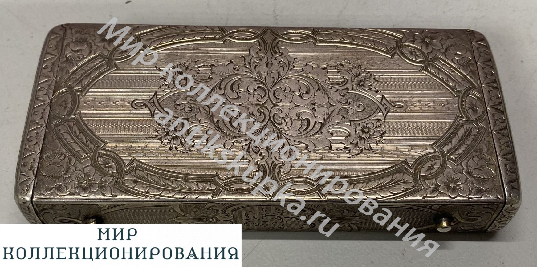 Старинный портсигар с отделением для спичек серебро 84 проба Старинный портсигар с отделением для спичек серебро 84 проба