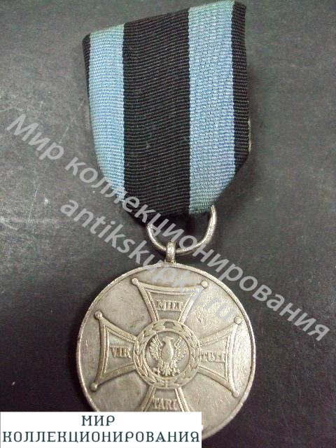 медаль Польша ZASLUZONYM NA POLU CHWALY 1944 сереб медаль Польша ZASLUZONYM NA POLU CHWALY 1944 сереб