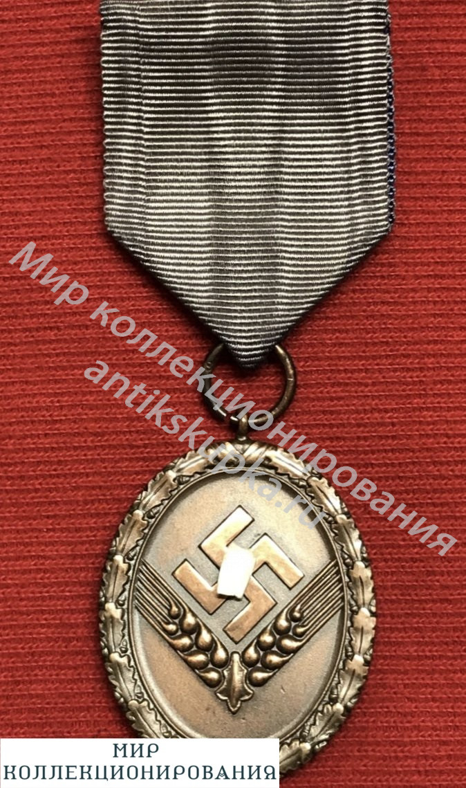 Медаль за 25 лет службы в РАД (1 класс). Третий Рейх. Медаль за 25 лет службы в РАД (1 класс). Третий Рейх.