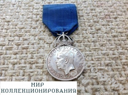 Серебряная медаль Gustaf Vl Швеция. 1951г. Серебряная медаль Gustaf Vl Швеция. 1951г.