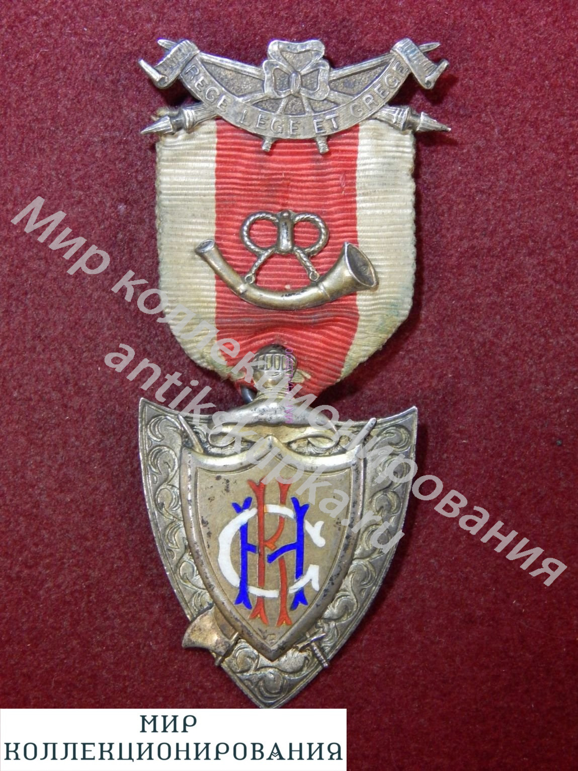 Серебряная медаль масонов, Англия, Knights of Golden Horn Серебряная медаль масонов, Англия, Knights of Golden Horn