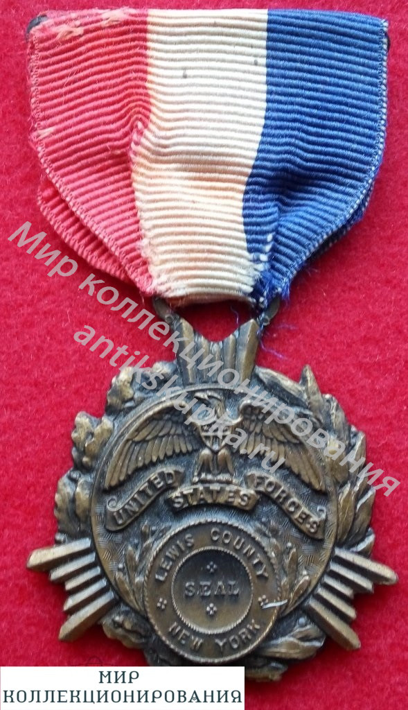 США.Штат Нью-Йорк.Национальная Гвардия.Медаль.1917-1919. США.Штат Нью-Йорк.Национальная Гвардия.Медаль.1917-1919.