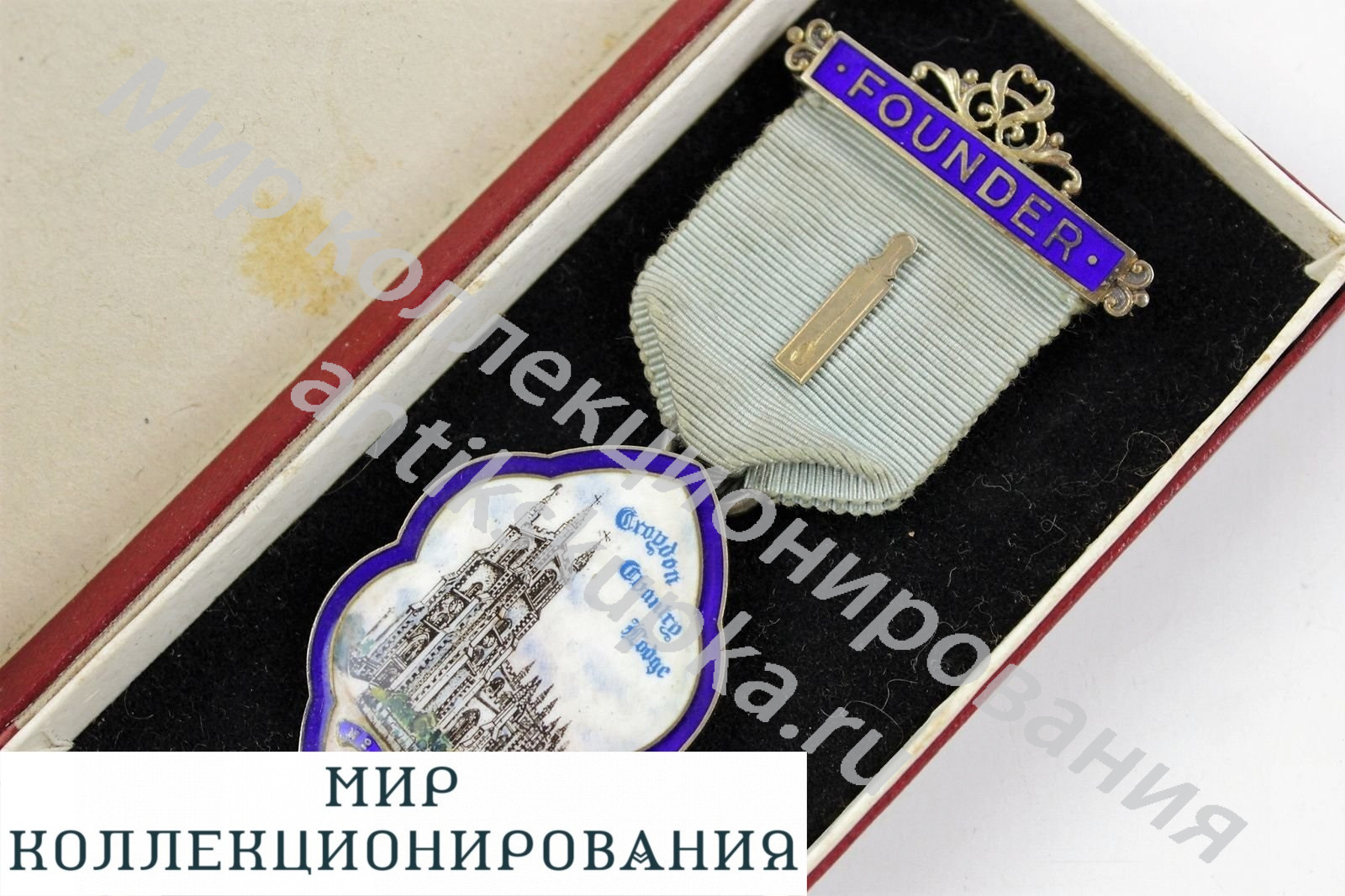 Старинная масонская медаль Основателя. Лондон. Англия Старинная масонская медаль Основателя. Лондон. Англия
